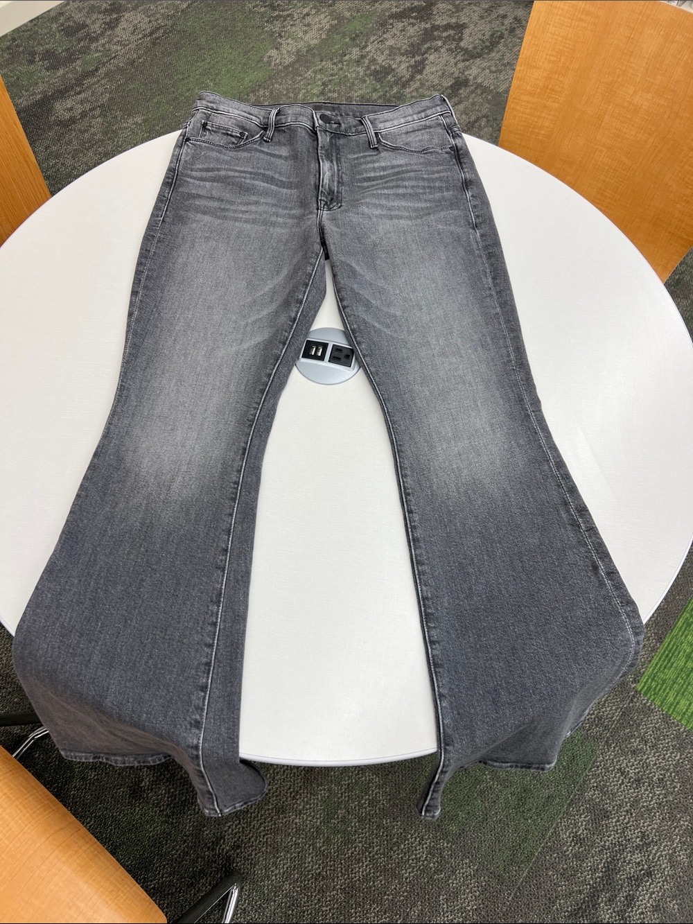 MOTHER the weekender Wanted! faded black jeans wide leg jeans denim pants 29 - Picture 6 of 15